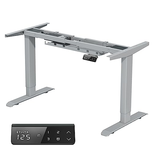 Eyojya Escritorio Eléctrico De Pie Con Altura Ajustable, Marco De Escritorio De Doble Motor, Dos Etapas, Escritorio De Acero Resistente, Controlador Inteligente De Memoria Para Oficina En Casa Eyojya Escritorio Eléctrico De Pie Con Altura Ajustable, Marco De Escritorio De Doble Motor, Dos Etapas, Escritorio De Acero Resistente, Controlador Inteligente De Memoria Para Oficina En Casa