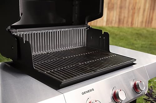 Image of Weber Genesis E-315 Liquid Propane Gas Grill for Outdoor Cooking, 3 Burners, Black - Porcelain-Enameled Cast-Iron Grates, PureBlu Burners