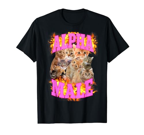 Divertente macho alfa por uomini alpha che amano i gattini Camiseta