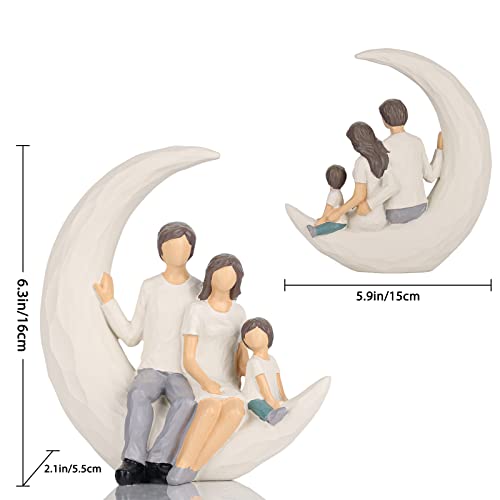 Precious Moments Figurines Family Of 3 Sculpture New Life,Sculpted Hand-Painted Figure, Parents And Son Statues, Gifts For Family,Family Figurine Of 3 Craft For Shelf Decor Tabletop Decoration #TOP1