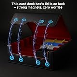 JNLODGE Trading Card Storage Box (3000+ Card Capacity) – Magnetic MTG Deck Box, Card Ttorage for Pokemon & TCG – Includes 24 Dividers, 4 Card Stands, 6 Cleaning Cloths - Image 3