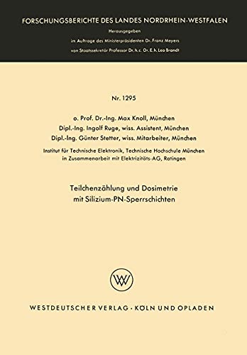 Teilchenzählung und Dosimetrie mit Silizium-PN-Sperrschichten