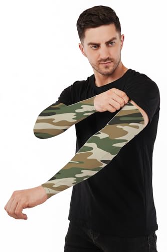 Image of Arm Sleeve For Men women Fully Stretchable Sun UV Ray Dust Protection Bike Riding Cycling Gloves Cricket Golf Football Soft Hand Gloves sleeves