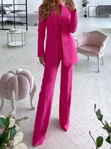 Women's Suit 3 Piece Formal Slim Fit Suits for Women Work BusinessTwo Button Blazer Vest Pant Set Prom Tuxedo2