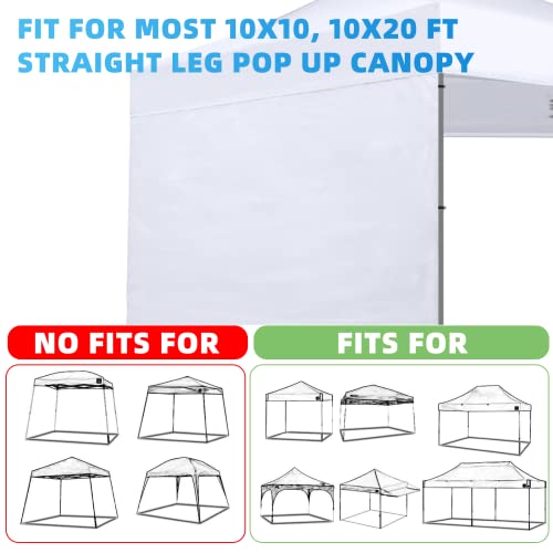 Joramoy Instant Sunwall For 10X10 Pop Up Canopy, Canopy Walls 10X10 For Outdoor Instant Canopies,1 Pack Sidewall Only (White) #TOP5