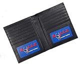 Bullz RFID Blocking Leather European Style Large Hipster Bifold Mens Wallet Credit Card Holder (Black)