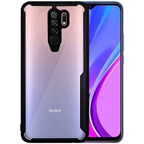 Image of Amazon Brand - Solimo Silicone Mobile Cover (Soft & Flexible Shockproof Back Case with Cushioned Edges) for Mi Redmi 9 Prime /Poco M2 (Black)