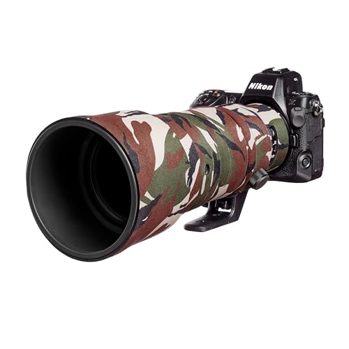 easyCover - Lens Protection Camouflage Cover - Objektivschutz - Schutz für Ihr Kameraobjektiv - Geeignet für Nikon Z 400mm f/4.5 VR S - Grüne Camouflage