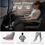 Airplane Foot Hammock for Plane Travel - Adjustable Foot Rest with Sleep Eye Mask Set- Best Airplane Gadgets - Long Flight Must Haves for Comfortable Leg Support - Image 2