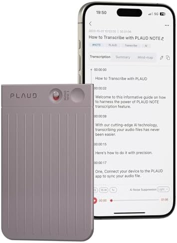 Dictaphone Numérique IA 64 Go - Transcription En 140 Langues, Réduction Bruit, étui, Pour Réunions