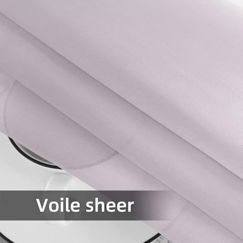 SpaceDresser Waterproof Outdoor Sheer Curtains for Patio - 2 Panels Rod Pocket Indoor Voile Sheer Curtain for Living Room,100W x 84L inch, Silver Grey by SpaceDresser - Image 9