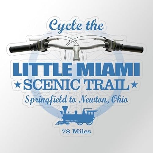 CafePress Little Miami Scenic Trail (H2) Medium Die Cut Sticker, 5.75" x 5.75" Clear