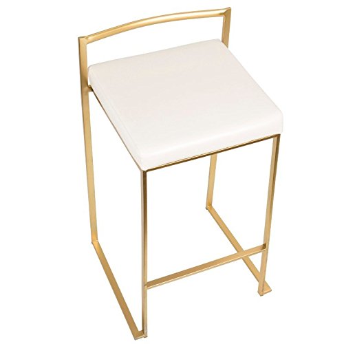 Woybr Metal, Pu Leather Fuji Counter Stool Set Of 2 #TOP5