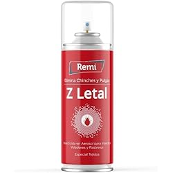 CubreColchónes Para Chinches Remi Hogar Spray Anti Chinches y Pulgas Insecticida | Veneno | Aerosol Repelente Especial Tejidos | Eficaz | Aplicar en muebles