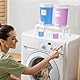 Lifewit 2 Stück Waschmittelspender mit Messbecher, Metallständer, 3L Waschmittelbehälter für Flüssigwaschmittel, Bleichmittel, Weichspüler, Waschseifenspender für Waschküchen Organisation