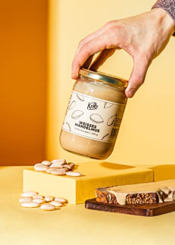KoRo – Weißes Mandelmus 500 g – Nussmus ohne Zusatz von Zucker und Palmöl – 100% Mandeln – Unvergleichbar cremig – Vegan – Proteinquelle