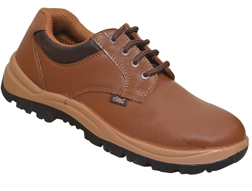 Image of Allen Cooper AC 11102, Limited Edition, Formal Safety Shoe, ISI Marked with is:15298 Part 2, Steel Toe Cap with Impact Resistance of 200J, Tan
