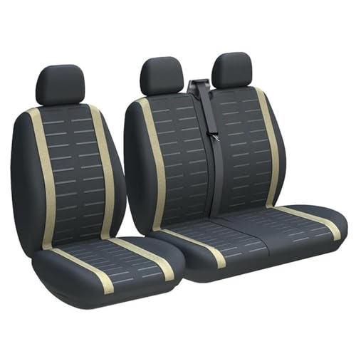 車 に適合する ハイエース 2+1 カーシートカバープロテクター(3人掛け ベージュ)