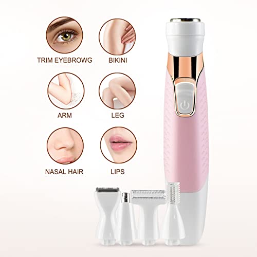 Electric Razors For Women, Lady Shaver Facial Hair Remover For Women Face Eyebrow Nose Legs Pubic Hair Bikini Trimmer, Flawless Painless Hair Removal Razor Usb Rechargeable And Waterproof #TOP2