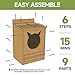 WSHDOUMU Owl House,Owl Nesting Box Large Handmade Wooden Circular Opening Bird Houses,14.5×9×7.5 Inches owl Boxes for Outside with Mounting Screws and A Bag of Wood Shavings,Easy to Assemble