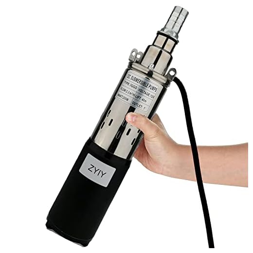 ZYIY 12V Bomba Sumergible DC 200w Bomba De Agua Sumergible De Acero Inoxidable 40m 2300L/H 3 Pulgadas Bomba De Pozo Profundo Salida De 1 Pulgada Utilizada Para El Riego De La Industria AgríCola
