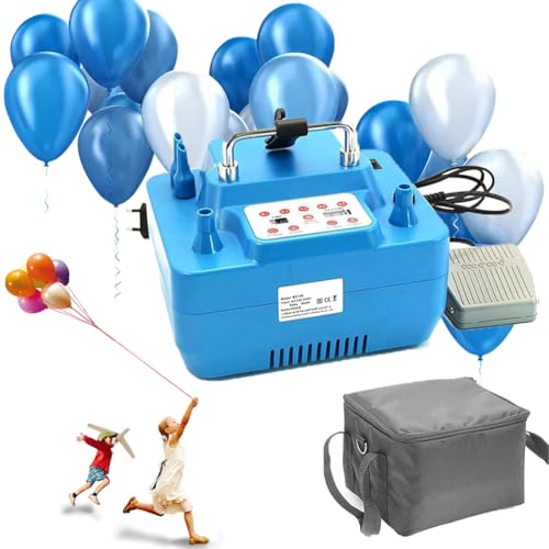 Bomba eléctrica para globos, inflador portátil de doble boquilla para cumpleaños y fiestas de boda