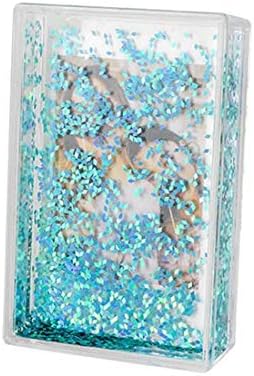 Hurricanes 3 Inch Glitter Snow Frame Photo Deaktop Decro Picture Shake for Fujifilm Instax Mini 11 Liplay 9 8 8+ 7s 25 26 50s-Blue Diamond