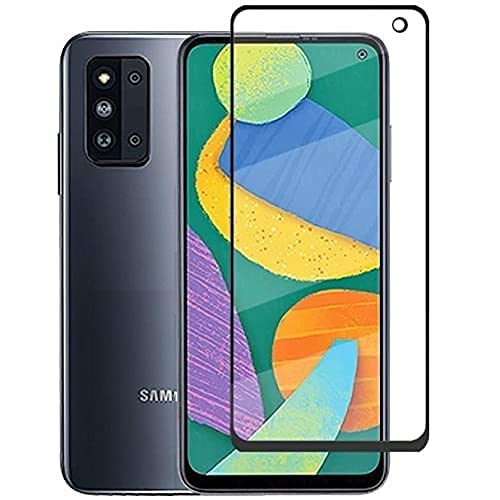 Image of Screen Protector for Samsung Galaxy F52 5G (Black) Tempered Glass Edge-to-Edge 6D Screen Guard With Installation Kit