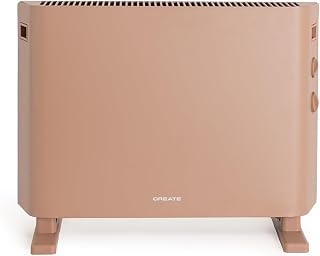 CREATE/WARM HANDY/Convector calefactor aire moca/Función ventilador y aire caliente, hasta 20m², 4 modos, ligero, silencioso, bajo consumo, 57x 23x43 cm, 2000W