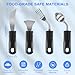 Adaptive Utensils, Weighted Utensils for Hand Tremors, Utensils for Parkinsons Patients,Elderly,Arthritis,Weak Hand Grip. Stainless Steel Knife,Fork,Spoons and Rocker Knife Set (4pcs Left-Handed)