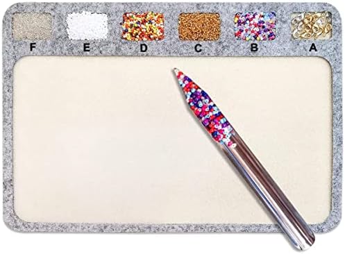 hobbyworker The Bead Mat with Bead Scoop and Soft Perfect Stable and Individual Grids for Craft Jewelry Making