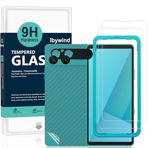 Ibywind Verre Trempé pour Sony Xperia 10 VII 5G,2 Pièces Dureté 9H Protecteurs d'écran et Protection Caméra,Facile à Installer,Support Déverrouillage...