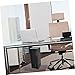 Angoily Mobile CPU Stand with Wheels Computer Mainframe Holder Sturdy CPU Pulley Bracket for Home Office Use Easy Assembly Space Saving Design Oak Color