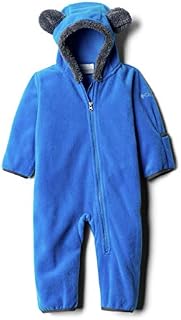Columbia Baby Tiny Bear II Bunting, Warm Soft Fleece, Super Blue, 0-3 Months