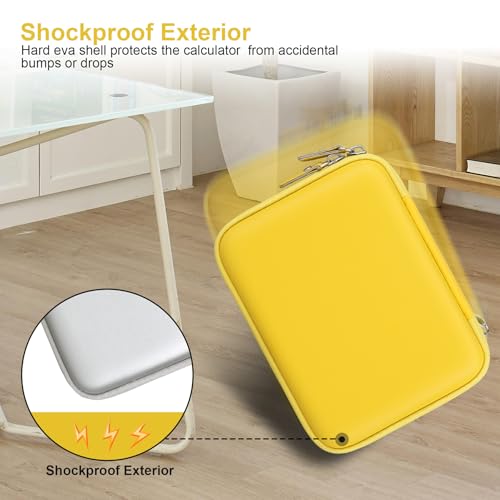RAIALL Carrying Case for Anbernic RG40XXV Retro Handheld Game Console, RG40XXV Video Game Holder with Mesh Pocket for Cable and Other Accessories, Yellow