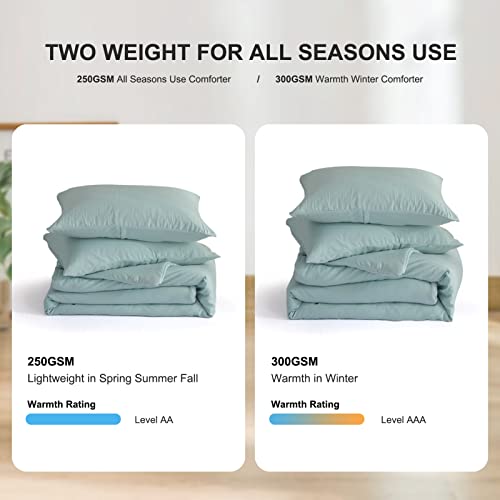 Cottebed Slik Soft Sage Green Comforter Sets For Twin Size Bed, All Season Lightweight Fluffy Cozy,1 Twin Xl Bedding Down Comforter &1 Pillowsham Kids Boys Girl College Dorm, Forest Green Twin/Twin Xl #TOP4
