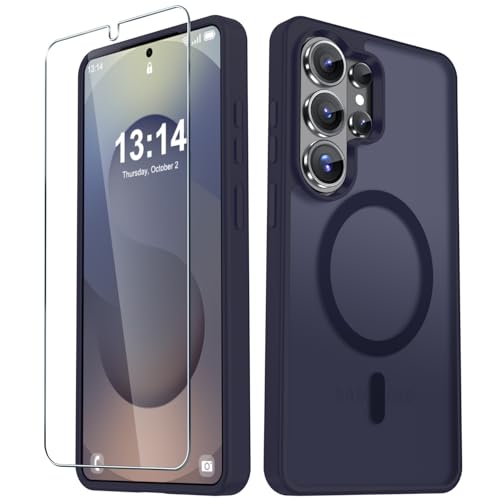 Image of for Samsung Galaxy S26 Ultra Case, Matte Magnetic Phone Cover, Deep Purple | Fit for MagSafe, Screen Protector included, Shockproof Military Grade Protection, Translucent Frosted Back