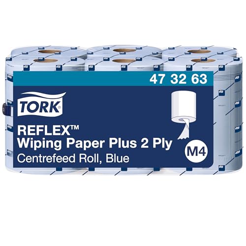 Tork Reflex Wiping Paper Towel Plus Blue M4, Multipurpose, 6 x 429 Sheets, 473263