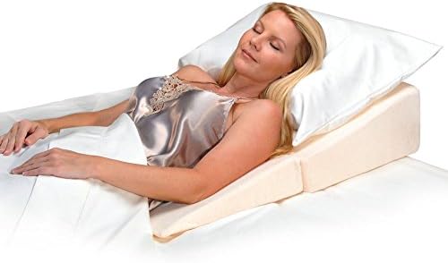 Contour Products Folding Bed Wedge Pillow, 12 Inches X 24 Inches X 24 Inches, Ecru (30-92412R)