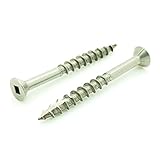 SNUG Fasteners (SNG215) 100 Qty #10 x 2 Stainless Steel Fence & Deck Screws - Square Drive Type 17