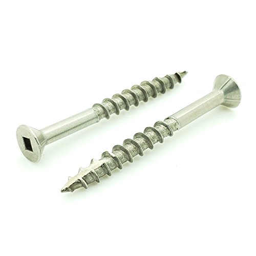 SNUG Fasteners (SNG215) 100 Qty #10 x 2 Stainless Steel Fence & Deck Screws-Square Drive Type 17