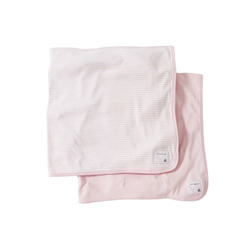 Burt's Bees Baby 2 Piece Organic Blankets, Blossom Stripe, 29