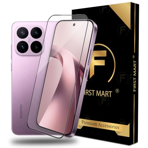 Image of FIRST MART Tempered Glass for Xiaomi 17T, 9H Full-Glue Screen Protector, 3D Edge-to-Edge, HD Clear, Oleophobic, Case-Friendly, Black, Pack of 1