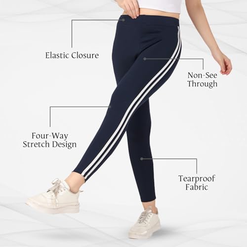 Image of TRASA Women's and Girls Skinny Fit Gym High Waist, Workout Trackpants 4 Way Stretch Yoga Pants, Available Sizes:- S,M,L,XL,2XL,3XL