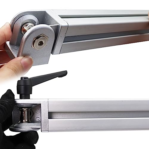 Connecteur d'angle réglable 4040 rainure 8 pour profilé alu avec levier
