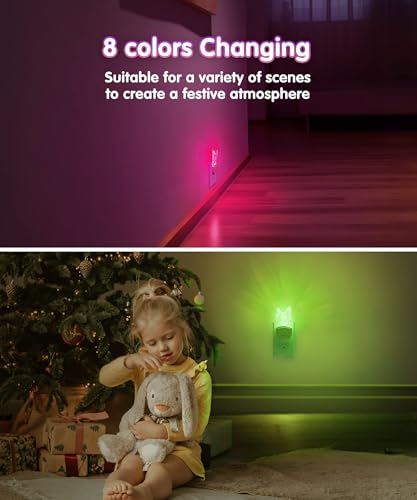 Image of L LOHAS LED Kids Night Light, Butterfly Night Light for Kids, Colored Mode