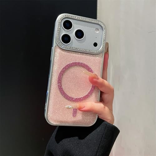Coque magnétique de luxe pour iPhone 15 et 14 Pro Max compatible chargement sans fil