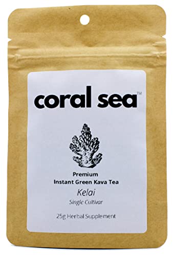 Instant Kava Tea - Dehydrated Green Kava Juice Non-Micronized - Kelai Premium Noble Kava Kava Root Powder - High Kavalactone% - Heady Stress Relief and Anti-Anxiety - P.Methysticum - 25g