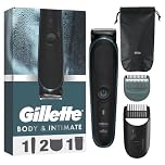 Gillette Intimate Trimmer i5 - Pubic Hair & Body Groomer for Men, SkinFirst Waterproof Manscaping Trimmer, Cordless Wet/Dry Body Hair Shaver for Private Parts & Sensitive Areas