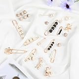 Ouligay 36 Pcs Decorative Safety Pins - Faux Pearl Shawl Brooch for Sweater, Scarf, Collar, Coat - White Hat Accessories for Women - Image 8